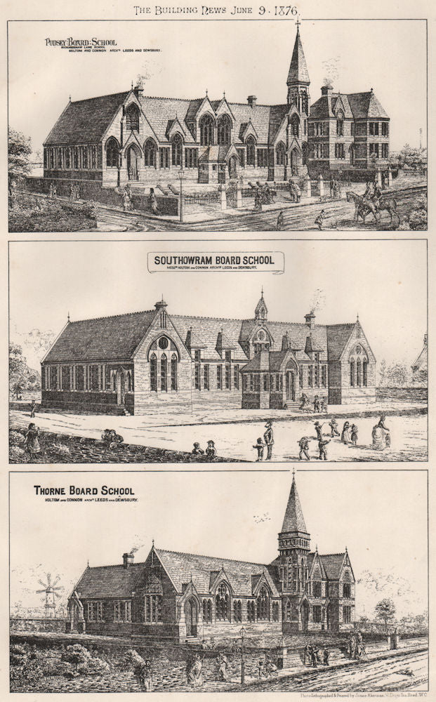 Pudsey Richardshaw Lane Southowram Thorne Board Schools. Holtom/Connon 1876